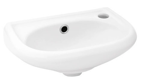 Раковина подвесная Santek Бриз-40 40х26х15.5 фаянс, цвет Белый (1WH110445). Фото 1