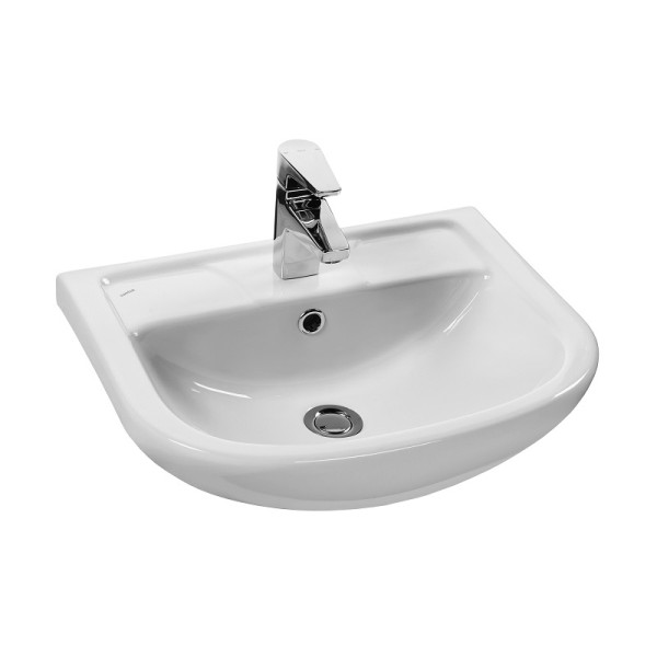 Раковина подвесная Santek Ладога-50 50.3х42.8х17.5 фаянс, цвет Белый (1WH110256). Фото 1