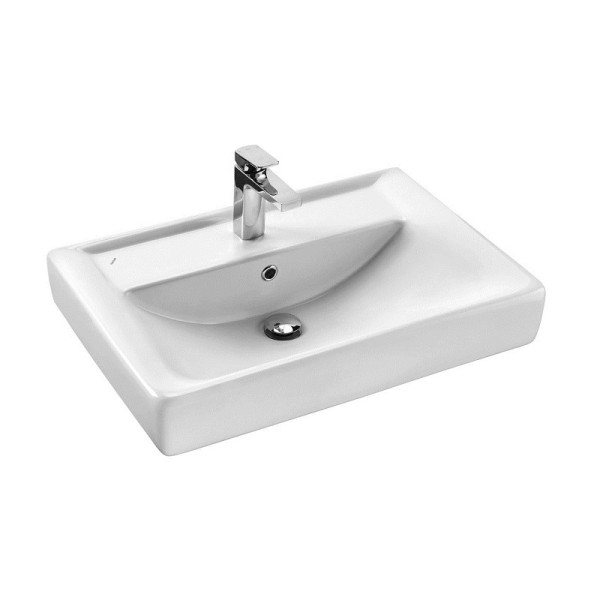 Раковина подвесная Santek Тигода 70х48х19 фарфор, цвет Белый (1WH302083). Фото 1