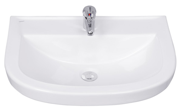 Раковина подвесная Santeri Pro 56.5х42.5х15.5 фаянс, цвет Белый (131155S0010B0). Фото 1