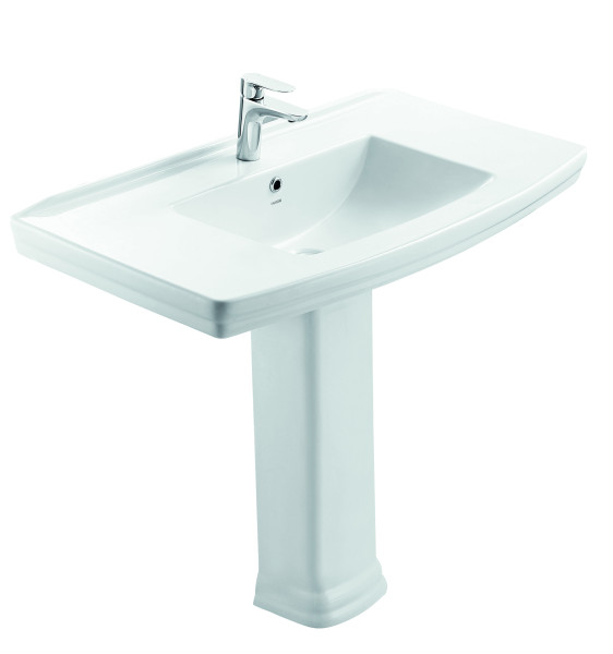 Раковина с пьедесталом Creo Ceramique ORLEANS 81х54.5х87.5 керамика, цвет Белый (OR3100+OR3110). Фото 1