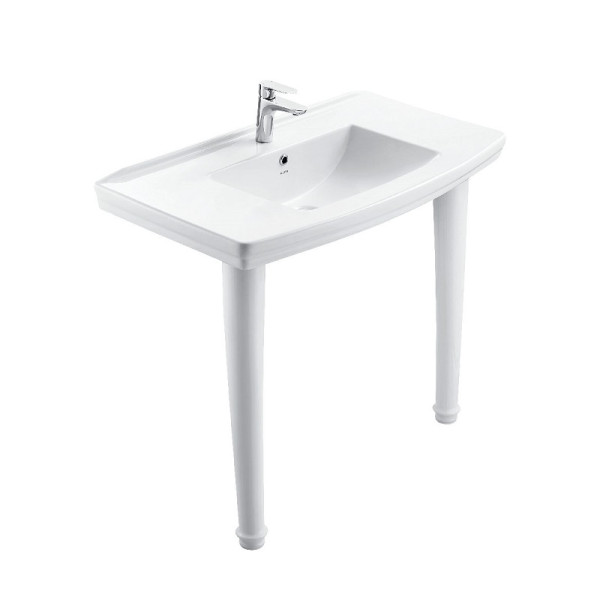 Раковина с пьедесталом Creo Ceramique ORLEANS 81х55х86 керамика, цвет Белый (OR3100+OR3210). Фото 1