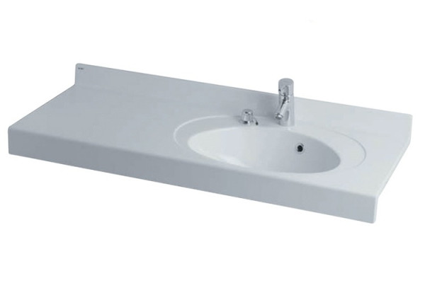 Раковина -столешница AQUATON Отель 119х47х25 цвет Белый (1A70103NOT01R). Фото 1