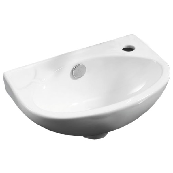 Раковина угловая Azario 37х25х15 фаянс, цвет Белый (AZ41203). Фото 1