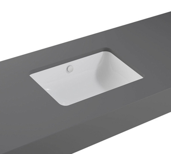 Раковина Vitra S20 7475B003-0618 встраиваемая снизу 48 см, цвет белый. Фото 1
