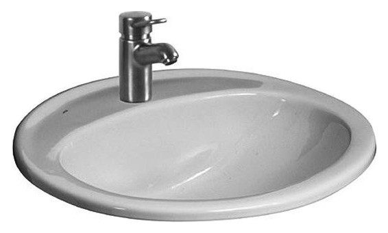 Раковина встраиваемая сверху Roca Adora 52х41х18.5, фаянс, цвет Белый (7327204000). Фото 1