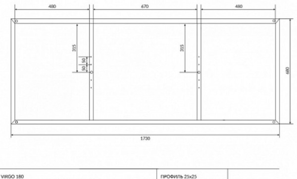 Рама Cersanit для ванны VIRGO 180. Фото 2