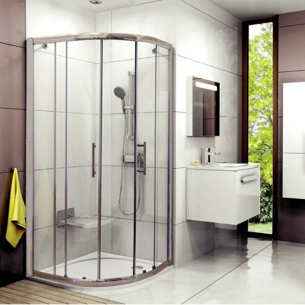 RAVAK SET (Душ.угол BLIX XP2CP4-90 блестящий/транспарент (без AntiCalc) + поддон Ronda-90PU + сифон для поддона 90 Basic). Фото 1