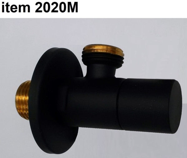 Reitano 2020M угловой кран ½ - ⅜ , Matt Black. Фото 1