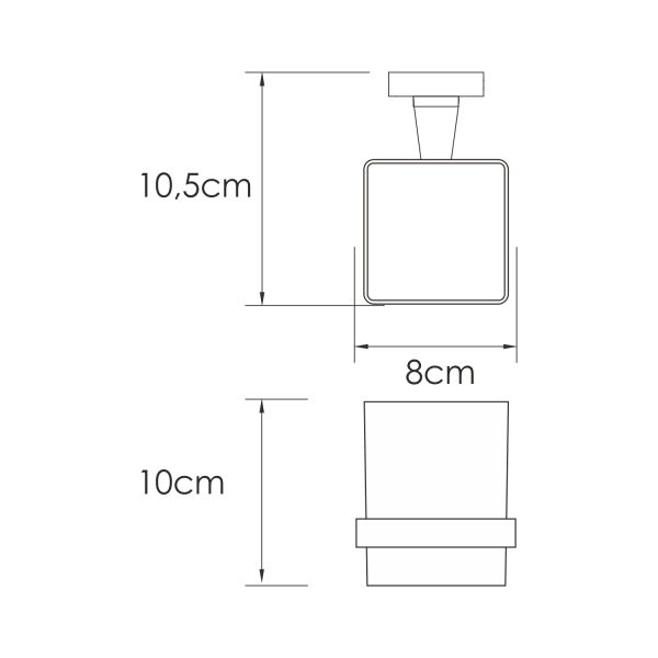 Rhin K-8728 Подстаканник одинарный. Фото 2