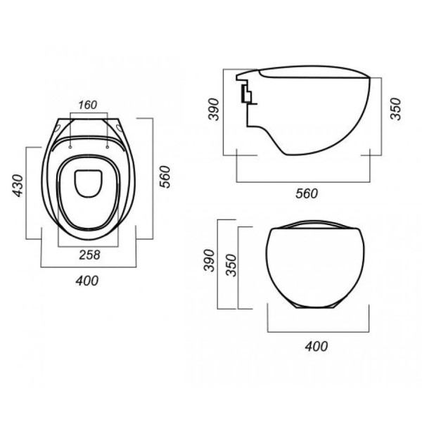 RINGO RIMLESS Унитаз подвесной безободковый белый S1 (WC.WH/Ringo/DM.Rim/WHT.G/S1). Фото 5