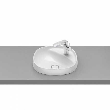 Roca 7.3270.B.700.0 Beyond Раковина накладная 430х430 мм, отв. под смеситель справа, кер. выпуск. Фото 1