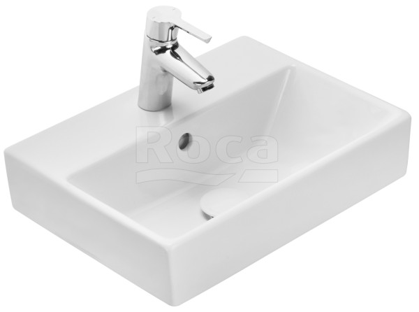 Roca 7.3274.C.300.Y Oleta Раковина накладная 500х390х163 мм, с отв. под смес., с отв. перелива. Фото 1