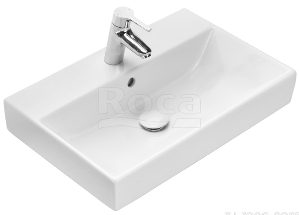 Roca 7.3274.C.400.Y Oleta Раковина накладная 600х390х163 мм, с отв. под смеситель, с отв. перел.. Фото 1