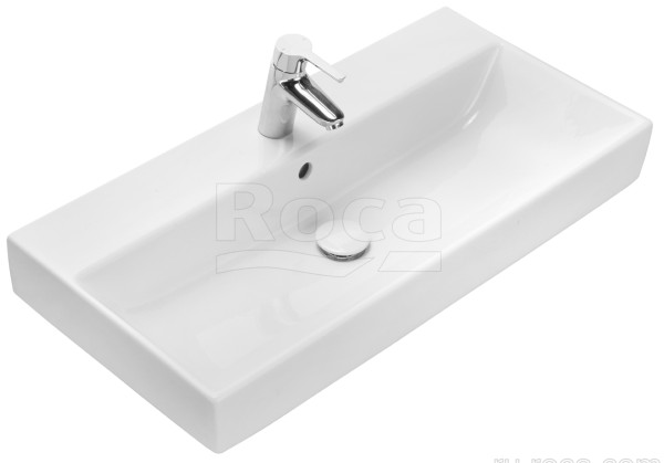 Roca 7.3274.C.500.Y Oleta Раковина накладная 800х390х163 мм, с отв. под смес., с отв. перелива. Фото 1