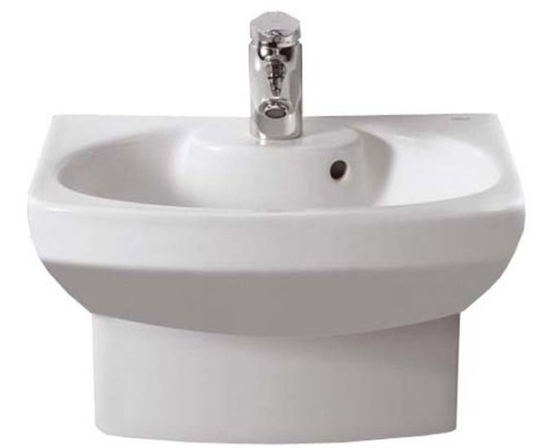 Roca 7.3275.1.400.0 Dama Senso Compacto Раковина с полупьед. 480x380 мм, с отв. под смес., с отв. Фото 1