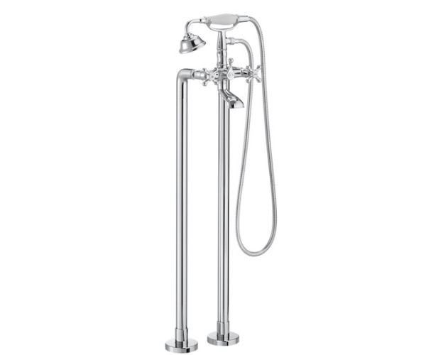 Roca 7.5A27.4.BC0.0 Carmen Смеситель для ванны напольный, Retro, с душевым набором. Фото 1