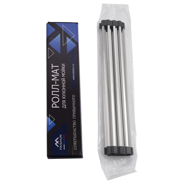 Ролл-мат для кухонной мойки FASHUN A404-F, сатин/чёрный. Фото 3