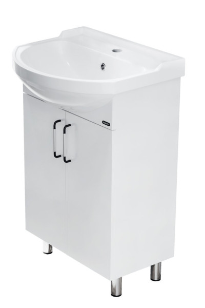 РОНДО 56 Тумба напольная 520х820х298, бел (подходит умывальник мебельный Рондо 56). Фото 2