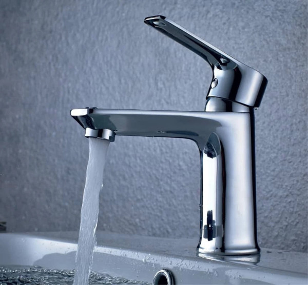 RS27-11 Смеситель одноручный (35 мм) для умывальника монолитный, хром. Фото 3