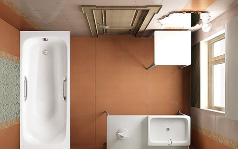 RUB MELANIE E2935-00 ванна 160х70 с отверстиями для ручек. Фото 3