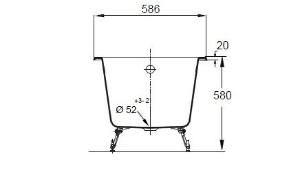 RUB PARALLEL E2946-00 ванна 150х70 без отверстий для ручек. Фото 3