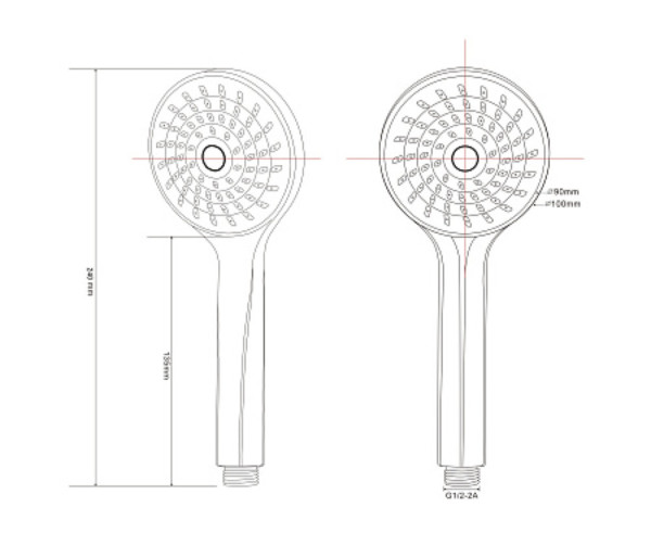 Ручной душ, 1 реж., арт. SSP751, ESKO. Фото 2
