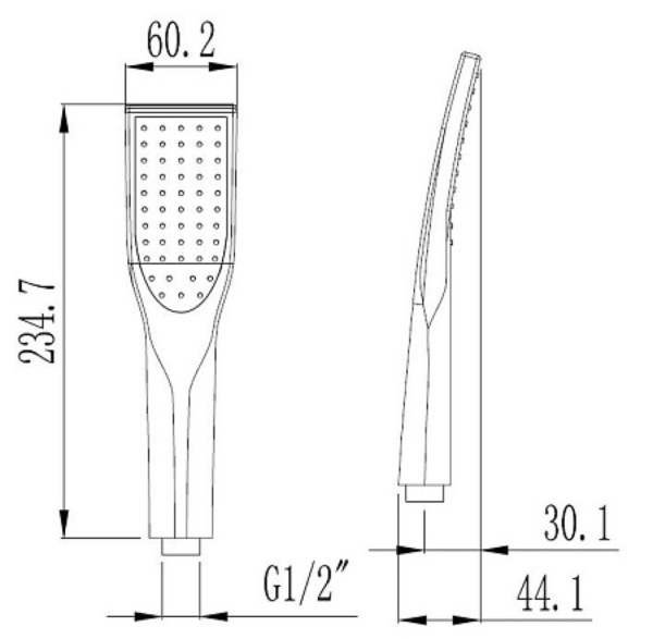 Ручной душ, 1 реж., арт. SSP751Q, ESKO. Фото 2