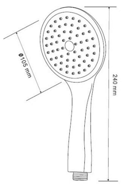 Ручной душ, 1 реж., арт. VSP851, VODA. Фото 2