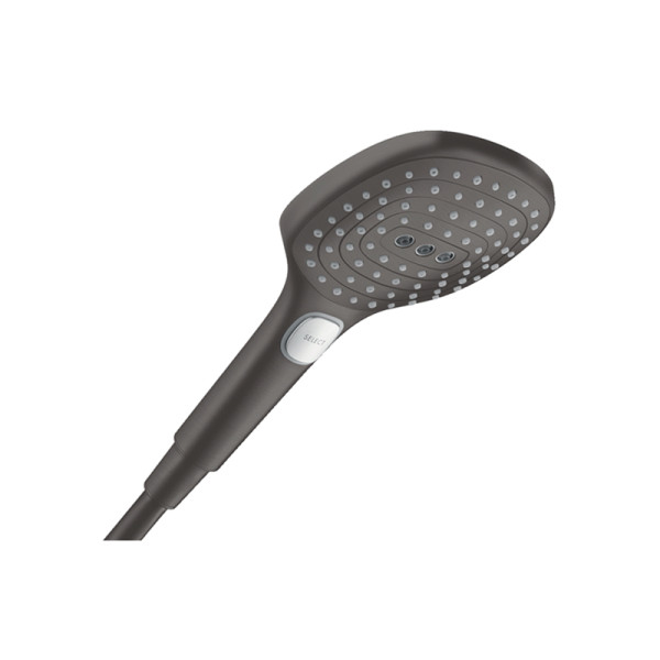 Ручной душ 120 3jet Hansgrohe Raindance Select E, шлифованный черный/хром (26520340). Фото 1