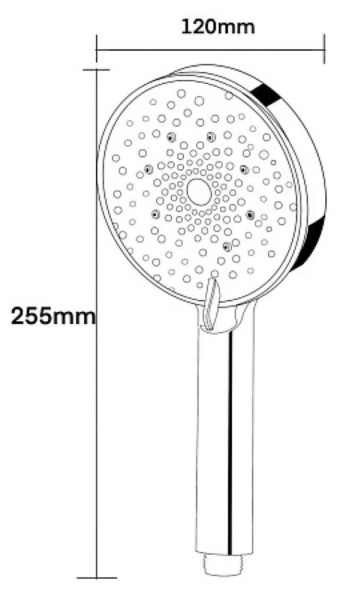 Ручной душ, 3 реж., диам. 100  арт. VSP13, VODA. Фото 2