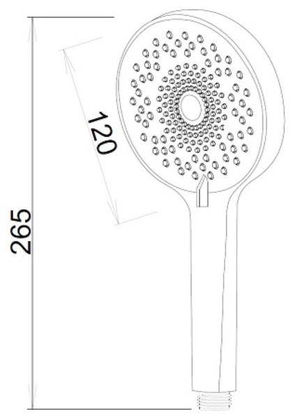 Ручной душ, 3 реж., диам.120мм  арт. SSP120, ESKO. Фото 2