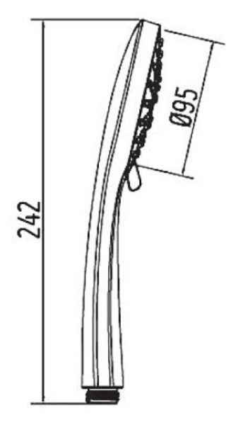 Ручной душ, 3 реж., диам, 95мм арт. SPL953, ESKO. Фото 2