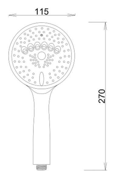 Ручной душ, 4 реж., диам. 115  арт. VSP11, VODA. Фото 2