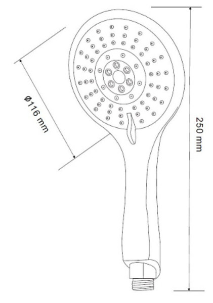 Ручной душ, 5 реж., арт. VSP855, VODA. Фото 2