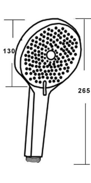 Ручной душ  Black, 3 реж., диам. 130,   арт. VSP15, VODA. Фото 2