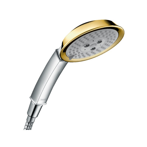 Ручной душ Hansgrohe Raindance Classic, 100 3jet, хром/под золото (28548090). Фото 1