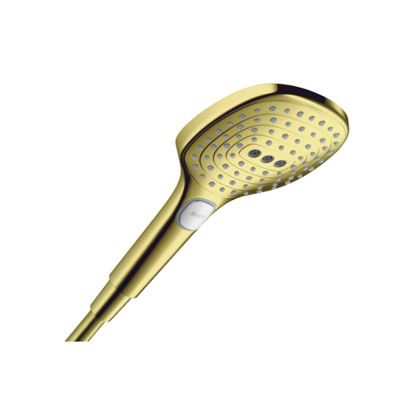 Ручной душ Hansgrohe Raindance Select 120 Air 3jet, ½ , золото (26520990). Фото 1