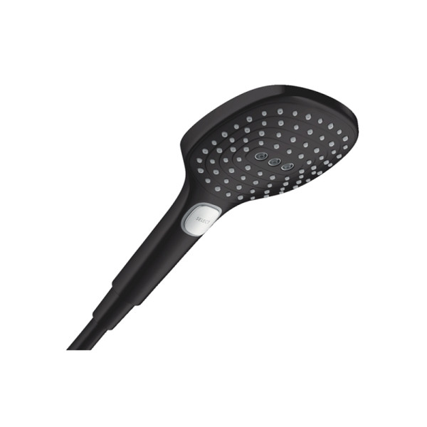 Ручной душ Hansgrohe Raindance Select E 120 3jet, черный матовый (26520670). Фото 1