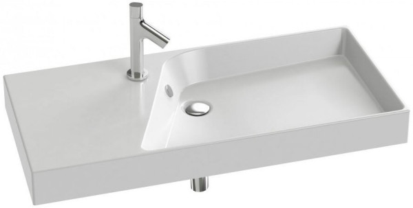 RYTHMIK EXN112-Z-00 Подвесная раковина-столешница, гладкая нижняя поверхность, 100*46. Фото 1