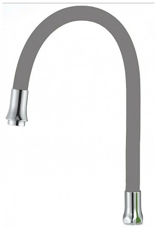 S134GY Излив РМС силиконовый (серый). Фото 1