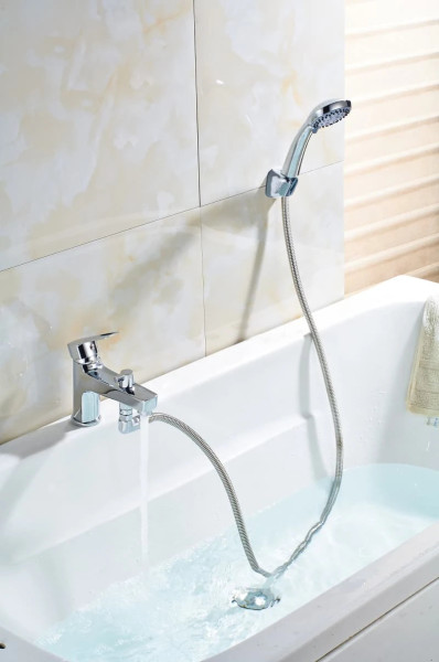 S35-38 Смеситель одноручный (35мм) на борт ванны, с коротким изливом, хром. Фото 3
