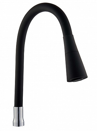 S55BL-D Излив РМС силиконовый (черный). Фото 1