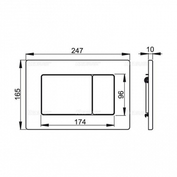 Сенсорная кнопка управления Antivandal для скрытых систем инсталляции, металл, арт. M279S-SLIM. Фото 2