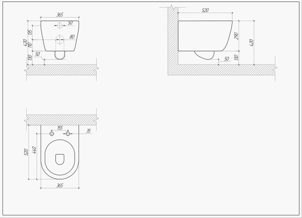 SET AQUATEK ПОЛАРИС (рама AQUATEK Standard INS-0000012+унитаз ПОЛАРИС AQ0700-00 с тонким сиденьем soft-close+ крепеж KKI-0000002 +панель KDI-0000034). Фото 4