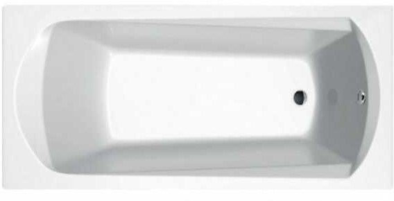 SET DOMINO PLUS 170х75 белая (ванна+жесткая рама+передняя панель+крепление+сточный комплект хром). Фото 1