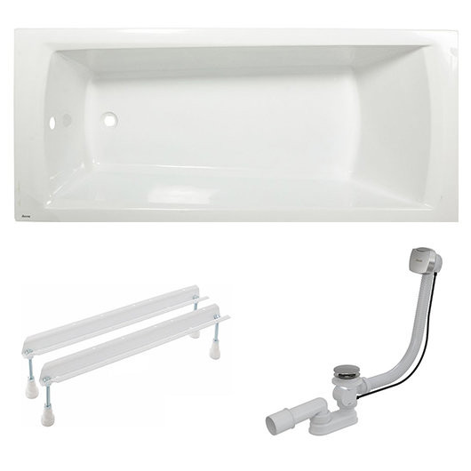 SET DOMINO PLUS (3 в 1)(ванна C631R00000+опора CY00030000+слив квадратный X01507). Фото 1