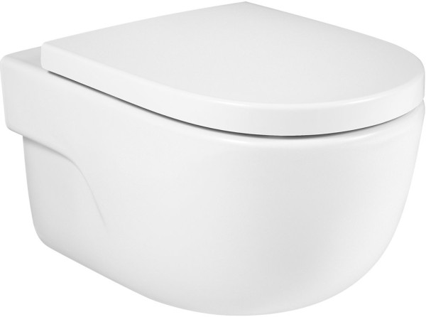 СЕТ Roca Meridian унитаз повесной Meridian-N 360х480х350 безободковый + сиденье быстросъемное микролифт, белый (7.3462.4.400.0/00079238). Фото 1
