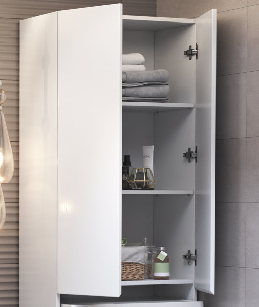 Шкаф напольный VIGO Wing shnr.WIN.64.2D белый, 64 см. Фото 5