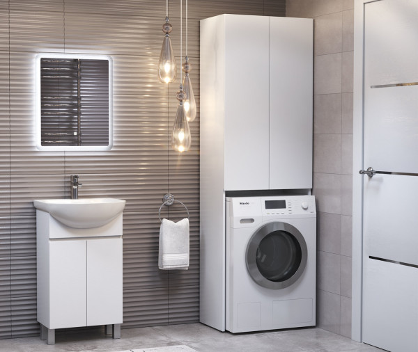 Шкаф напольный VIGO Wing shnr.WIN.64.2D белый, 64 см. Фото 6